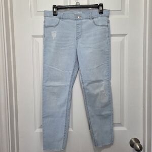 Wonder Nation Girls Light Blue Distressed Stretchy Jegging Size XL(14-16) Plus
